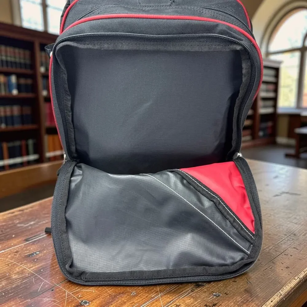 Vintage Nike Court Tennis Racquet Backpack Red Black Y2K Techwear Gorpcore 90s